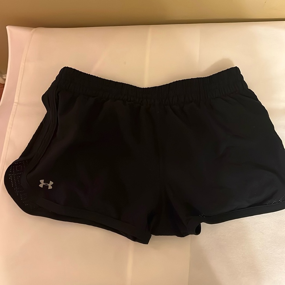 Women’s under armor running shorts, size small